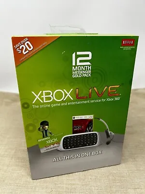 Xbox 360 Live 12 Month Messenger Gold Pack With Chatpad And Headset Sealed • $124.99