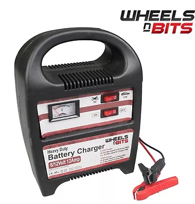 WNB® 12AMP 6 Vto 12V Heavy Duty Vehicle Battery Charger Car Van Compact Portable • $39.18