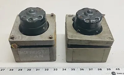 Vintage Defroster Fan Motor Pair ASSY On Mount No P/N Vehicle Aviation Military • $44