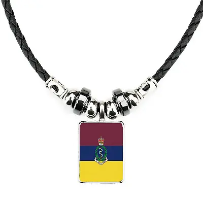 Royal Army Medical Corps Military Soft Black Rope Necklace With Velvet Gift Bag • £6.99