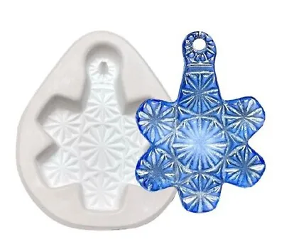 Crystal Flake Ornament Glass Casting Mold - Glass Fusing Kiln Mold 5.75 X4.5  • $27.88