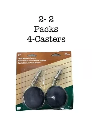 CASTERS (2 PACK) 2  Twin Wheel CHAIR CABINET Casters 2-2 Pack • $15.99