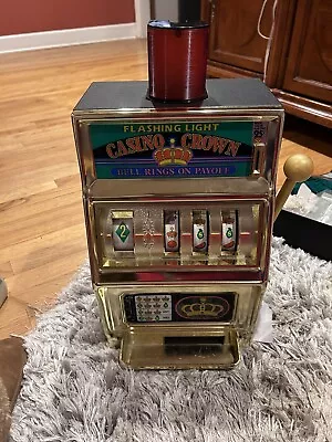 $150 • Buy Vintage Waco  Casino Crown  Light Up Novelty Slot Machine 25 Cent Coin Works