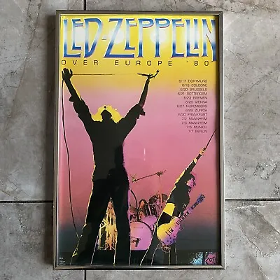 $39.95 • Buy LED ZEPPELIN 1980 Europe Tour Concert Poster Framed