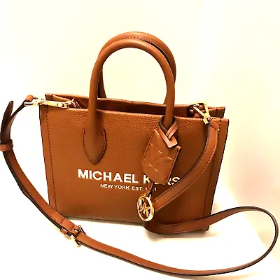 Michael Kors Small Crossbody Handbag Purse Shopper Shoulder  Bag- Luggage Multi • $116