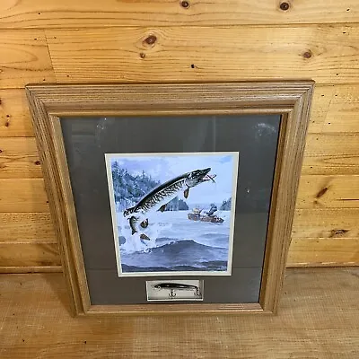 Rapala Printed Sign MUSKIE Fishing Lure & Lithograph Print Painting • $124.99