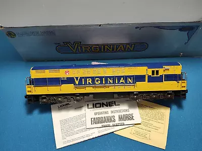 Lionel: 6-8950. Blue & Yellow Virginian Fairbanks MorseTrainmaster. 1979 NOS. • $450