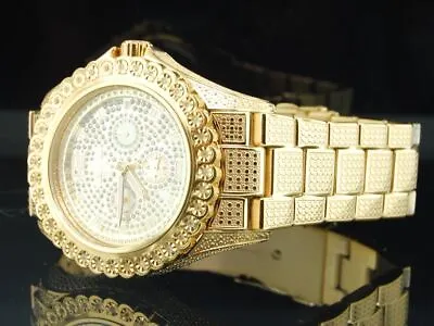 Mens Brand New IceTime Bling 1 Row Diamond Watch Joe Rodeo JoJo Illusion Band • $295