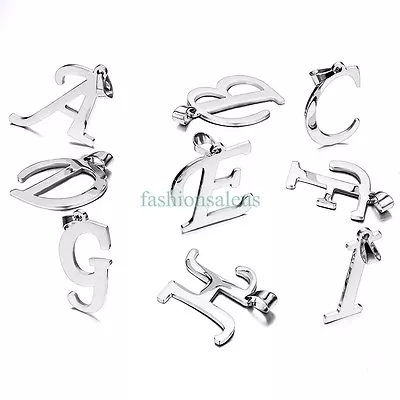Stainless Steel Music Note A-Z Letters Pendant Necklace 26 Alphabets AVAILABLE • $9.99