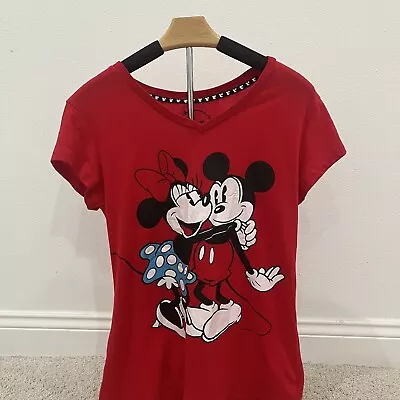 Womens Size Xxl Disney Store Mickey And Minnie Mouse V-neck Shirt • $7.99