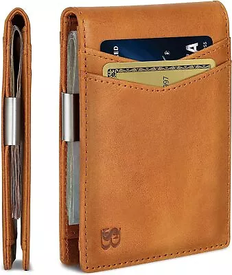 SERMAN BRANDS Money Clip Wallet - Mens Wallets Slim Front Pocket RFID Blocking C • $69.15