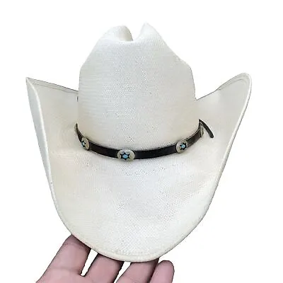 Bailey U-Rollit Cowboy Hat Adult 7 Shantung Panama 4X Straw Western Rancher Vtg • $25