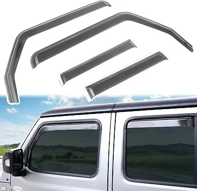 Window Vent Visor For Jeep Wrangler JL 2018-2023 Unlimited / 2020-2023 Gladiator • $38.50