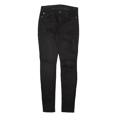 7 FOR ALL MANKIND Jeans Black Denim Slim Skinny Womens W26 L30 • £11.99