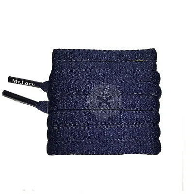 Mr Lacy Slimmies - Navy Oval Shoelaces (130cm Length | 8mm Width) • £4.99