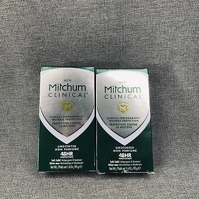 Mitchum Clinical Performance Protection Deodorant Unscented Men 1.6oz Lot Of 2 • $49.99