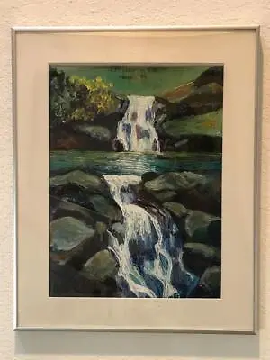 Orig Oil Painting  Maui Falls   By  CA Listed Artist D. McLaughlin COX FRAMED • $99.99