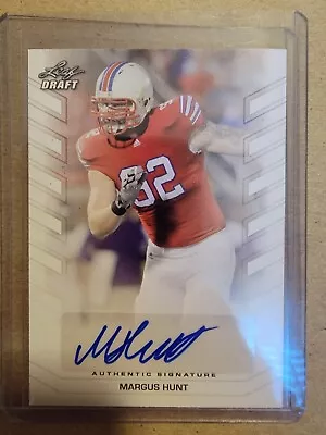 2013 Leaf Draft  Margus Hunt #BA-MH1 RC Auto SMU Mustangs / Cincinnati Bengals • $1.69