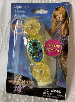 Disney Hannah Montana Light Up Flower Bracelet Adjustable Flashes Rainbow Colors • $4.99