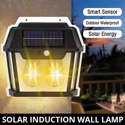 Solar Tungsten Light Motion Sensor Dusk To Dawn Porch Fence Door Lamp Outdoor • $11.97