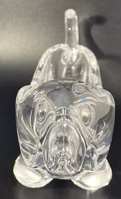 Bowl Vannes Le Chatel Art Lead Crystal France Dachshund Weiner Candy Dish • $45