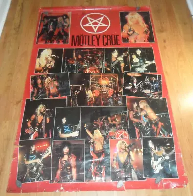 Motley Crue ~ 1984 Vintage Super Rare Giant Subway Poster Shout At The Devil • $120