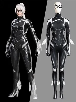 Marvel's Spider-Man 2 Felicia Black Cat Cosplay Jumpsuit Suit Halloween Tights • $58.03