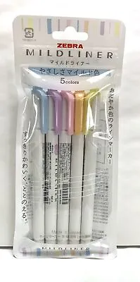 Zebra Mildliner 5 Color / Double-Sided Highlighter Marker / WKT7-5C-YC • $14.82