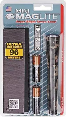 Mini Maglite M2A09H Gray Pewter 2X AA HID Xenon 14 Lumen Flashlight W/ Holster • $20.20