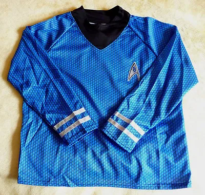 Official Deluxe Blue Star Trek Shirt With Pants Spock (Kids Size M 8-10) • $18.98