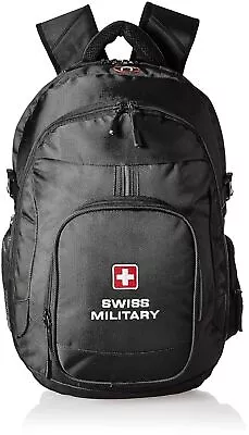 Swiss Military Polyester 46 Cms Black Laptop Backpack || Fast Shipping • £86.51