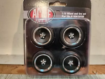 1:18 Acme Custom Smoothie Wheel & Tire Set - A1806305w - New - Best Pricing • $16.75