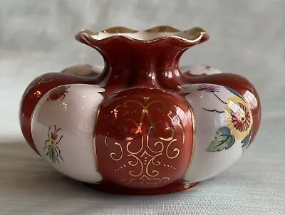 $39.99 • Buy Zsolnay Hungary Porcelain Hand Painted Pumpkin Shape Vase