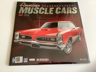 WALL CALENDAR - 18 MONTH 2017 VINTAGE MUSCLE CARS Camaro Mustang Shelby -  New • $7.50