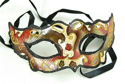 Mask Fancy Dress Masquarade Mask Brown Copper Black And Gold Colours • £13.99