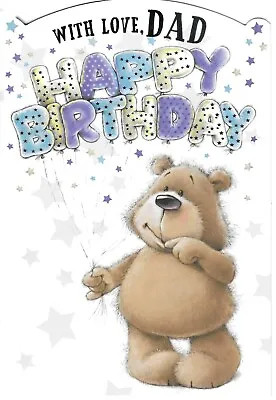 Dad Birthday Greeting Card 7 X5  Cute Bear • £1.99