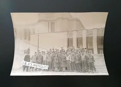 Original WWII U.S. Military GROUP PHOTO Including WAAC's ~ Paris France • $11.95