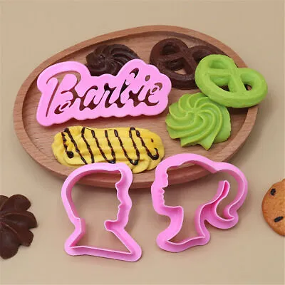 Kids Barbie Princess Doll Head Cookie Cutter Cookies Mold DIY Baking Mould Tool • £1.67