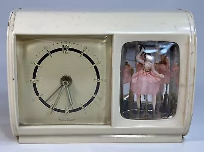 Vintage Reuge Dancing Ballerina Music Box Saxony Mechanical Alarm Clock READ • $99.99