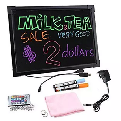 Note Board With Colors Pen Remote Message Board Illuminated Neon Store Menu Sign • $29.99