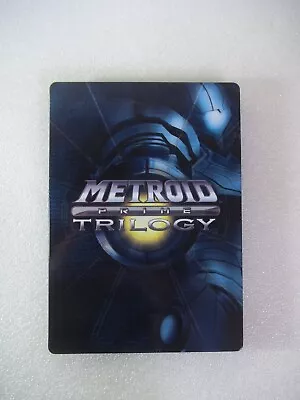 Metroid Prime Trilogy Steel Bookcase Collector's Ed. Replacement Case & Manual • $55