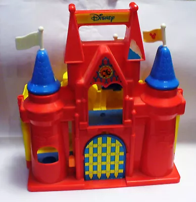 Vintage Disney Fold Up Castle Toy Red Yellow Blue  • $8.95