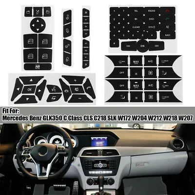 For Mercedes Benz Car Repair Button Door Steering A/C Window Radio Sticker Sets • $10.22