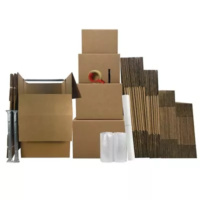 UBMOVE Wardrobe Moving Kit #5 Medium Large XL 52 Boxes 3 Shorty Wardrobes & Mo • $218.11