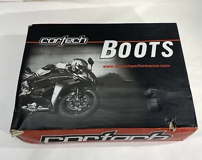 Cortech Latigo RR Air Motorcycle Street Racing Boots Black/White EU 43 US 9 • $139.99