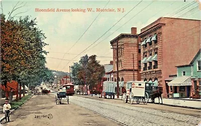 A Busy Day On Bloomfield Avenue Looking West Montclair New Jersey NJ  • $11.95