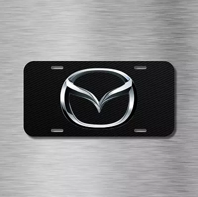 Mazda Vehicle Front License Plate Auto Car Tag 3 5 6 Miata Mx-5 Carbon Fiber • $16.99