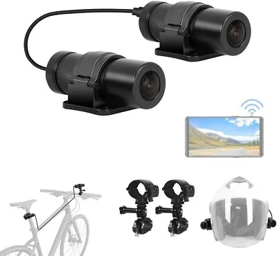 VSYSTO Motorcycle Bicycle Helmet Dash Camera Dual  1080p Front Rear View Sport • £117.99