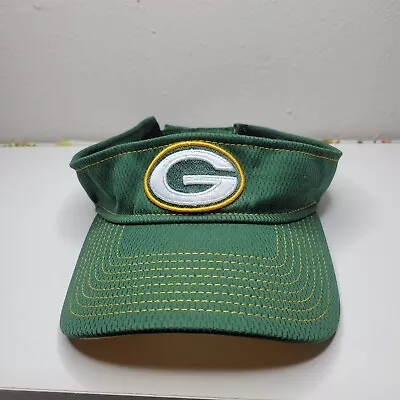 NFL Green Bay Packers Visor Cap Hat Adult Adjustable Green Embroidered Cotton • $9