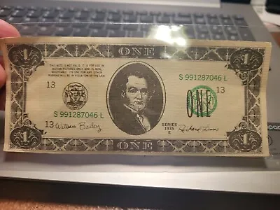 Vintage ELLIS PROP House 1970s MGM Motion Picture Use Only Movie TV Dollar Bill • $3